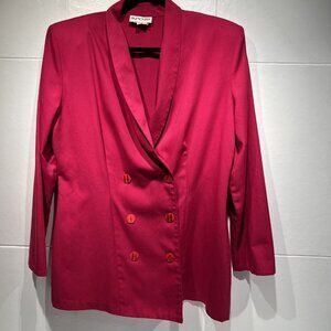 Vintage Oversized Pink Blazer Porsha by Rumours Made in USA Womens 13/14‎ Large